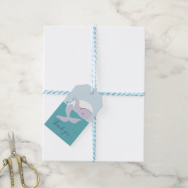 Eenvoudig te plukken walvis cadeaulabel