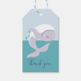 Eenvoudig te plukken walvis cadeaulabel