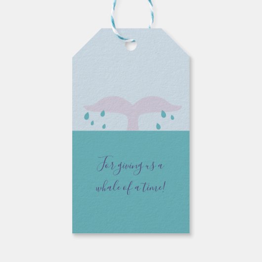 Eenvoudig te plukken walvis cadeaulabel (Achterkant)