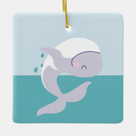 Eenvoudig te plukken walvis keramisch ornament