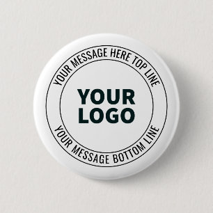 Eenvoudig te vervangen door uw logo of afbeelding  ronde button 5,7 cm