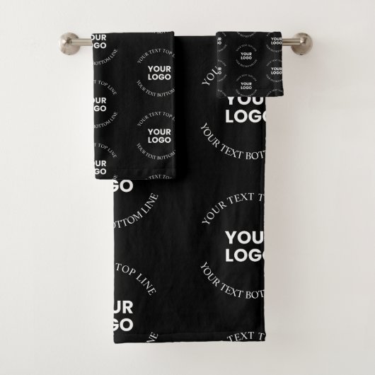 Eenvoudig te vervangen Logo & bewerkbaar tekstpatr Bad Handdoek (Insitu)