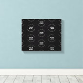 Eenvoudig te vervangen Logo & bewerkbaar tekstpatr Canvas Afdruk (Insitu (Houten vloer))