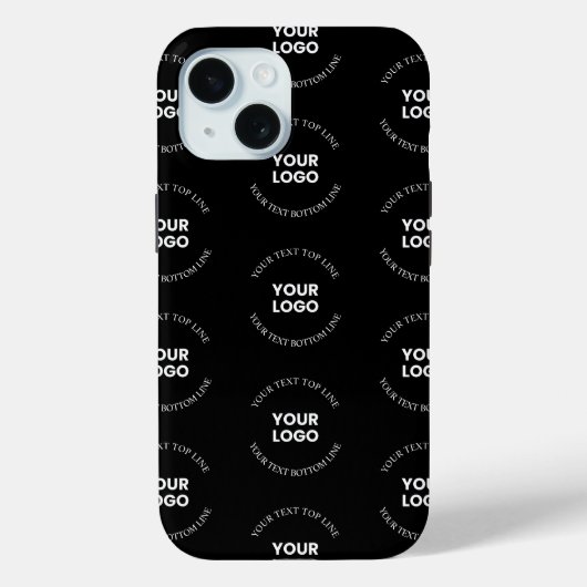 Eenvoudig te vervangen Logo & bewerkbaar tekstpatr Case-Mate iPhone Case (Achterkant)