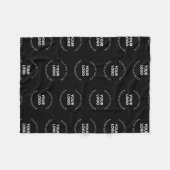 Eenvoudig te vervangen Logo & bewerkbaar tekstpatr Fleece Deken (Voorkant (Horizontaal))