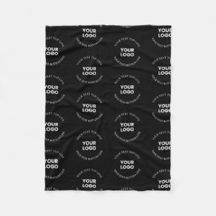 Eenvoudig te vervangen Logo & bewerkbaar tekstpatr Fleece Deken