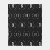 Eenvoudig te vervangen Logo & bewerkbaar tekstpatr Fleece Deken (Voorkant)