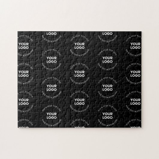 Eenvoudig te vervangen Logo & bewerkbaar tekstpatr Legpuzzel (Horizontaal)