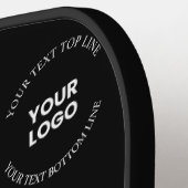 Eenvoudig te vervangen Logo & bewerkbaar tekstpatr Pickleball Paddle (Links Detail)