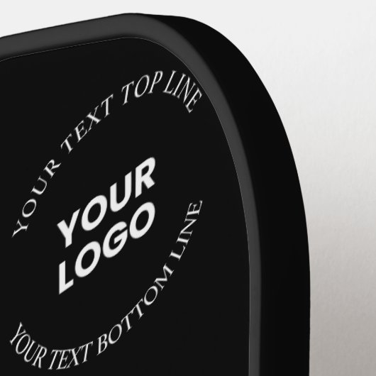 Eenvoudig te vervangen Logo & bewerkbaar tekstpatr Pickleball Paddle (Links Detail)