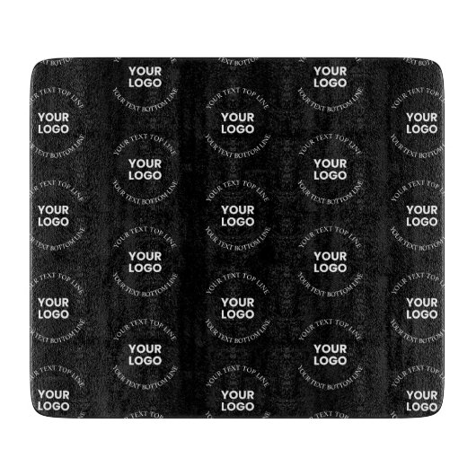 Eenvoudig te vervangen Logo & bewerkbaar tekstpatr Snijplank (Voorkant)