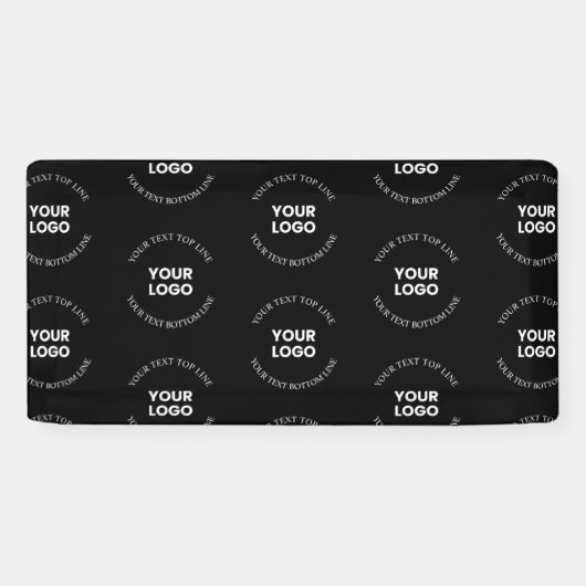 Eenvoudig te vervangen Logo & bewerkbaar tekstpatr Spandoek (Horizontaal)