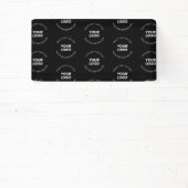 Eenvoudig te vervangen Logo & bewerkbaar tekstpatr Spandoek (Insitu)