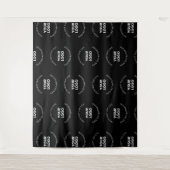 Eenvoudig te vervangen Logo & bewerkbaar tekstpatr Wandkleed (Voorkant)