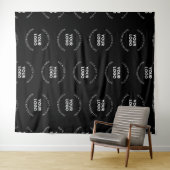 Eenvoudig te vervangen Logo & bewerkbaar tekstpatr Wandkleed (In Situ (horizontaal))