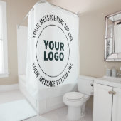 Eenvoudig te vervangen met uw Logo of Afbeelding Douchegordijn (In situ)