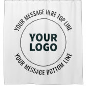 Eenvoudig te vervangen met uw Logo of Afbeelding Douchegordijn (Voorkant)