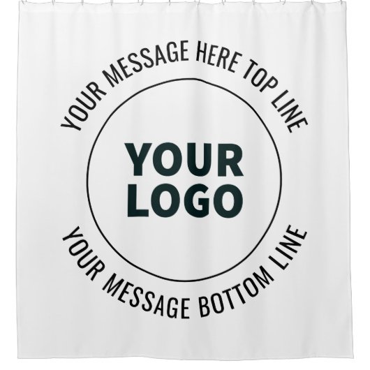 Eenvoudig te vervangen met uw Logo of Afbeelding Douchegordijn (Voorkant)