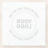 Eenvoudig te vervangen met uw Logo of Afbeelding Glazen Onderzetter (Achterkant)