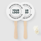 Eenvoudig te vervangen met uw Logo of Afbeelding Handwaaier (Voorkant en achterkant)