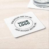 Eenvoudig te vervangen met uw Logo of Afbeelding Kartonnen Onderzetters (Schuin)