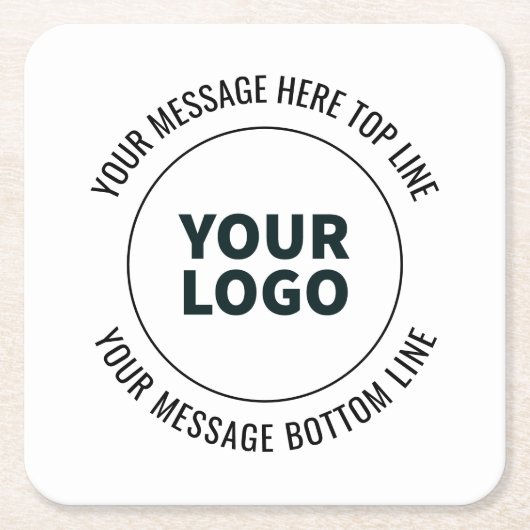 Eenvoudig te vervangen met uw Logo of Afbeelding Kartonnen Onderzetters (Voorkant)