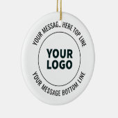 Eenvoudig te vervangen met uw Logo of Afbeelding Keramisch Ornament (Rechts)