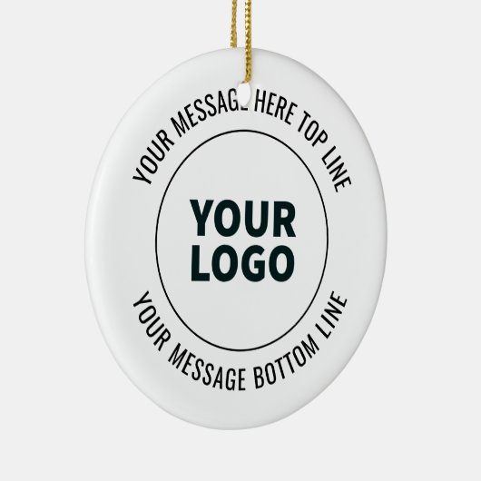 Eenvoudig te vervangen met uw Logo of Afbeelding Keramisch Ornament (Rechts)