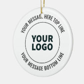 Eenvoudig te vervangen met uw Logo of Afbeelding Keramisch Ornament (Links)