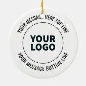 Eenvoudig te vervangen met uw Logo of Afbeelding Keramisch Ornament (Achterkant)