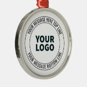 Eenvoudig te vervangen met uw Logo of Afbeelding Metalen Ornament (Rechts)