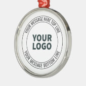 Eenvoudig te vervangen met uw Logo of Afbeelding Metalen Ornament (Links)