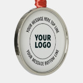 Eenvoudig te vervangen met uw Logo of Afbeelding Metalen Ornament (Rechts)