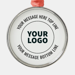 Eenvoudig te vervangen met uw Logo of Afbeelding Metalen Ornament