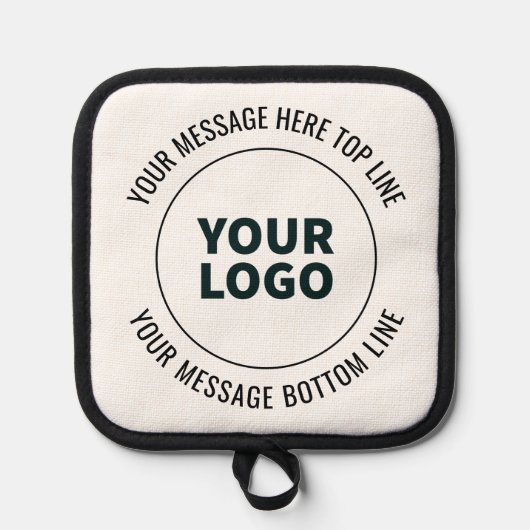 Eenvoudig te vervangen met uw Logo of Afbeelding Pannenlap (Voorkant)