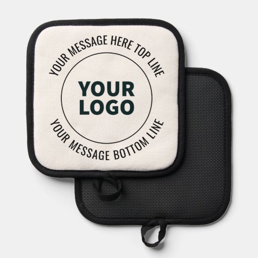 Eenvoudig te vervangen met uw Logo of Afbeelding Pannenlap (Voorkant / Achterkant)