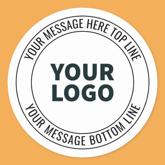 Eenvoudig te vervangen met uw Logo of Afbeelding Ronde Sticker