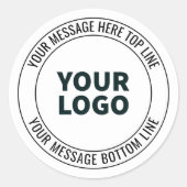 Eenvoudig te vervangen met uw Logo of Afbeelding Ronde Sticker (Voorkant)