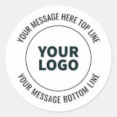 Eenvoudig te vervangen met uw Logo of Afbeelding Ronde Sticker (Voorkant)