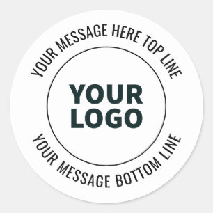 Eenvoudig te vervangen met uw Logo of Afbeelding Ronde Sticker