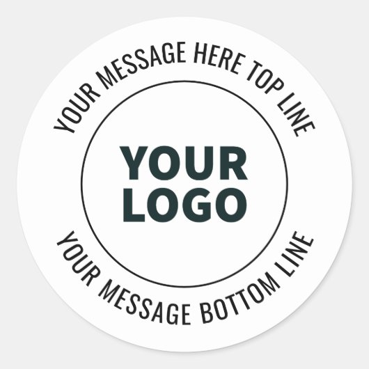 Eenvoudig te vervangen met uw Logo of Afbeelding Ronde Sticker (Voorkant)