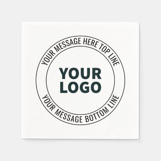 Eenvoudig te vervangen met uw Logo of Afbeelding Servet (Voorkant)