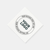 Eenvoudig te vervangen met uw Logo of Afbeelding Servet (Hoek)