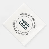 Eenvoudig te vervangen met uw Logo of Afbeelding Servet (Hoek)