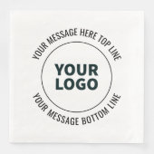 Eenvoudig te vervangen met uw Logo of Afbeelding Servet (Voorkant)