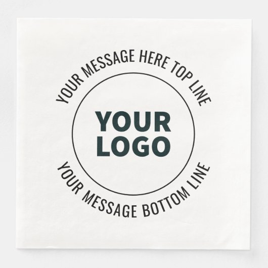 Eenvoudig te vervangen met uw Logo of Afbeelding Servet (Voorkant)