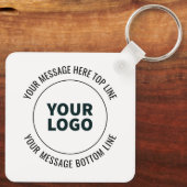 Eenvoudig te vervangen met uw Logo of Afbeelding Sleutelhanger (Achterkant)