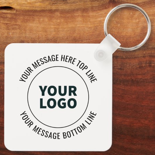 Eenvoudig te vervangen met uw Logo of Afbeelding Sleutelhanger (Achterkant)