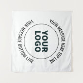 Eenvoudig te vervangen met uw Logo of Afbeelding Wandkleed (Voorkant (horizontaal))