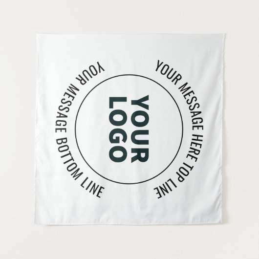 Eenvoudig te vervangen met uw Logo of Afbeelding Wandkleed (Voorkant (horizontaal))